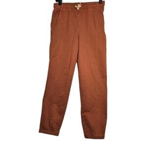 Patagonia Youth Size 14 Joggers Burnt Orange XL Fleece Drawstring Cotton Tapered
